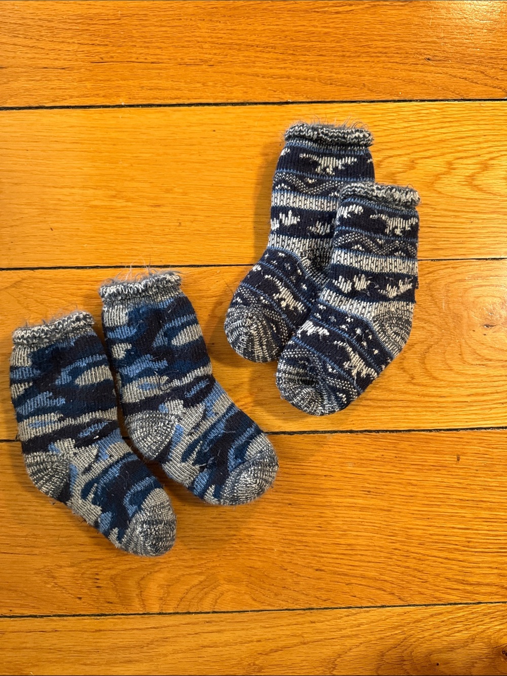Baby/Toddler Navy & Gray Knit Socks - Pack of 2
